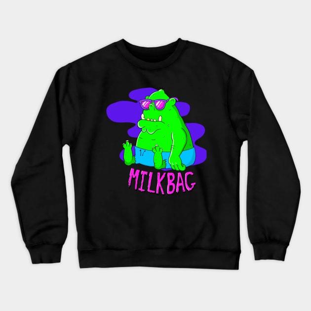 Poof! Intern Milk Bag Crewneck Sweatshirt by 2MBStudios